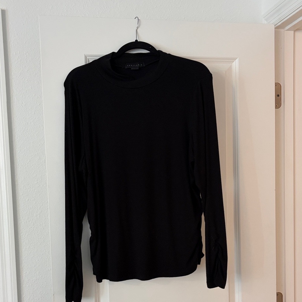 Sanctuary Ribbed Black Top